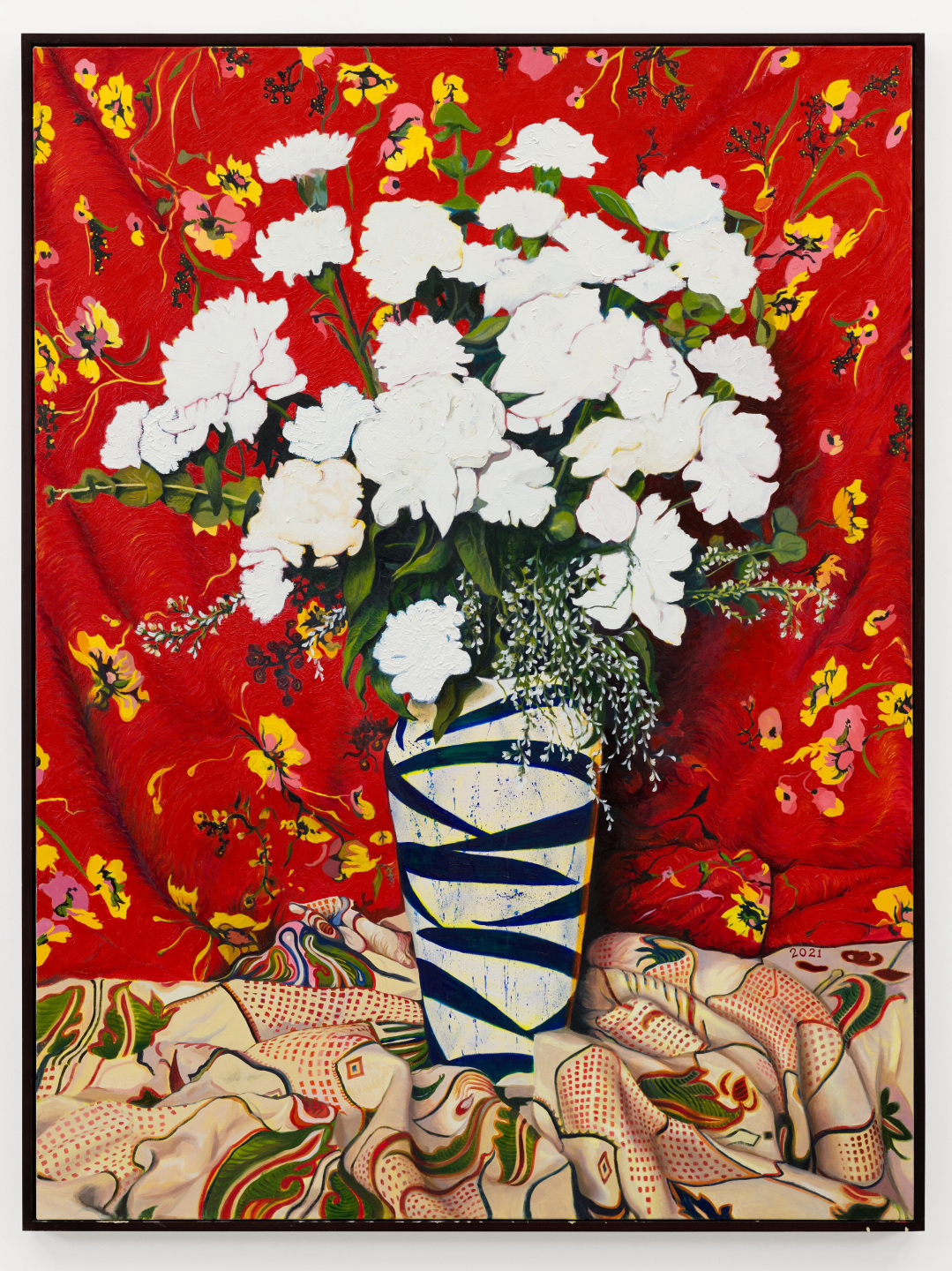 painting of flowers in vase