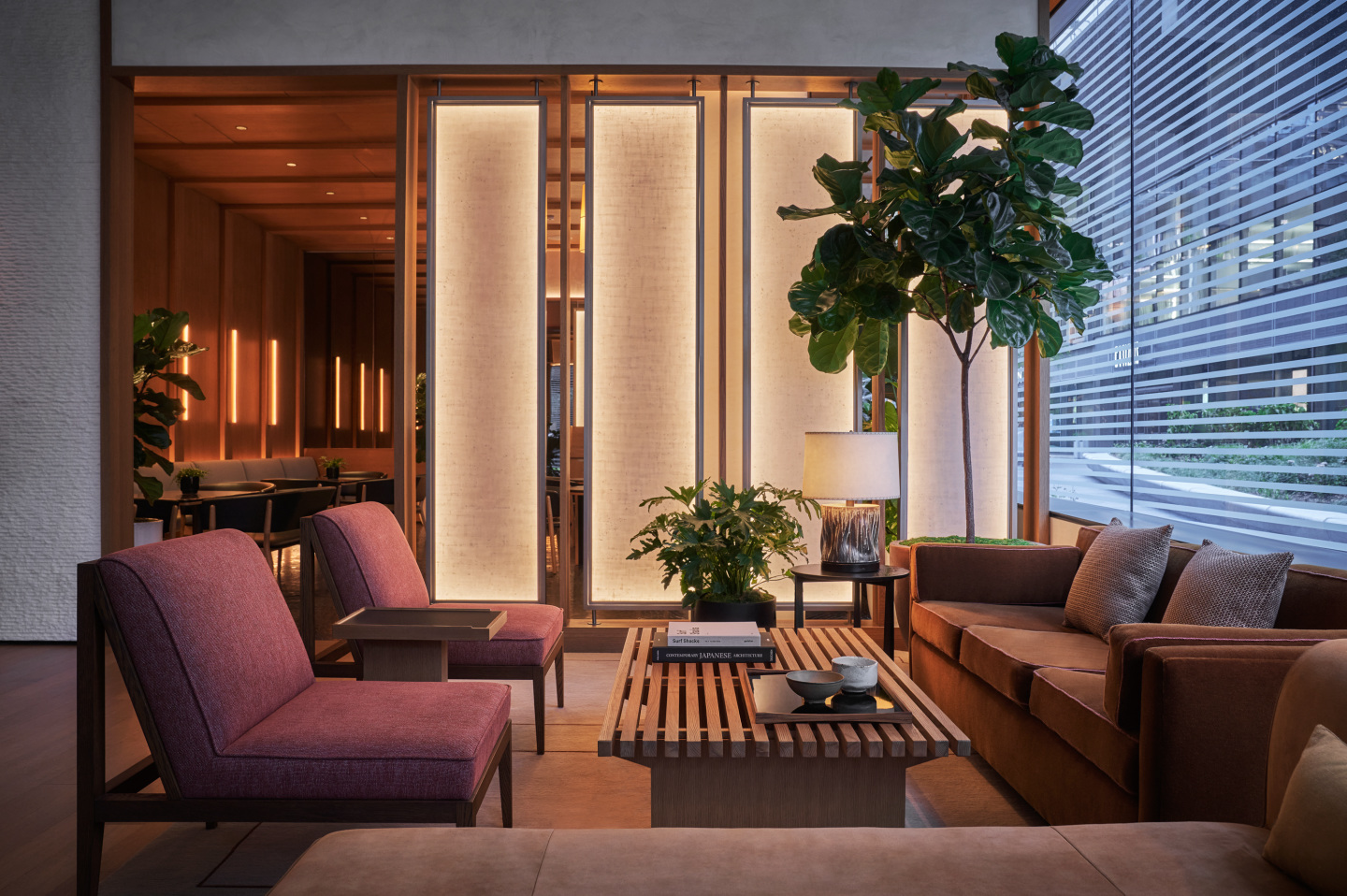 Lobby seating.