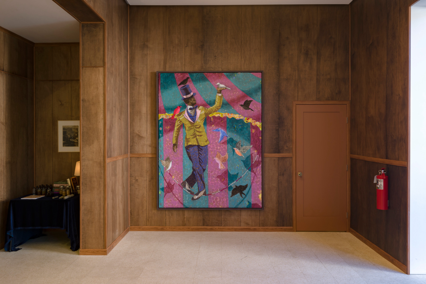 painting on paneled wall