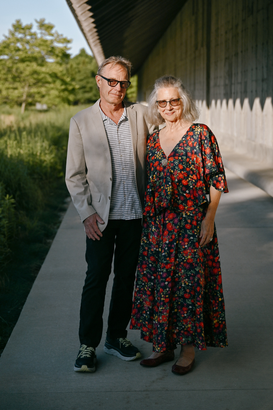 Two guests pose together