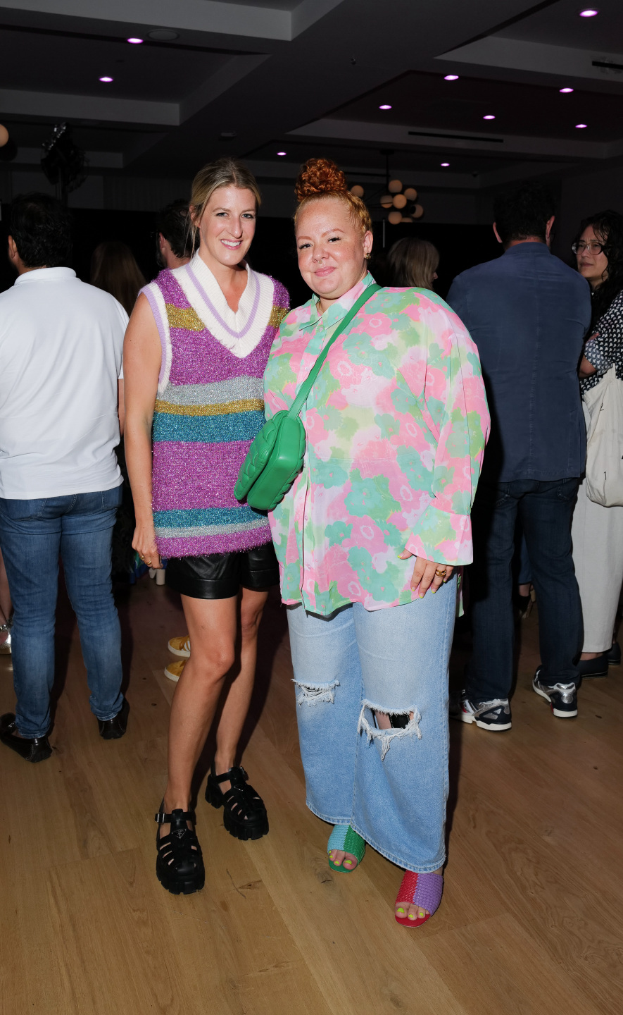 Two women at an event.