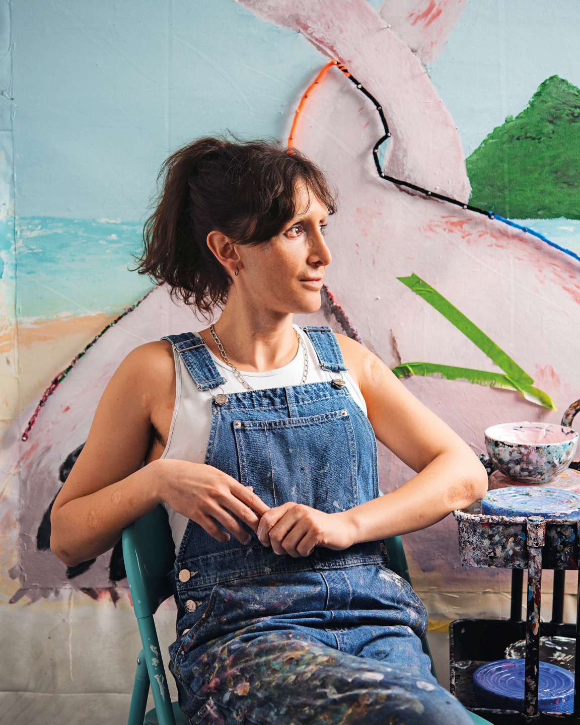 person in studio