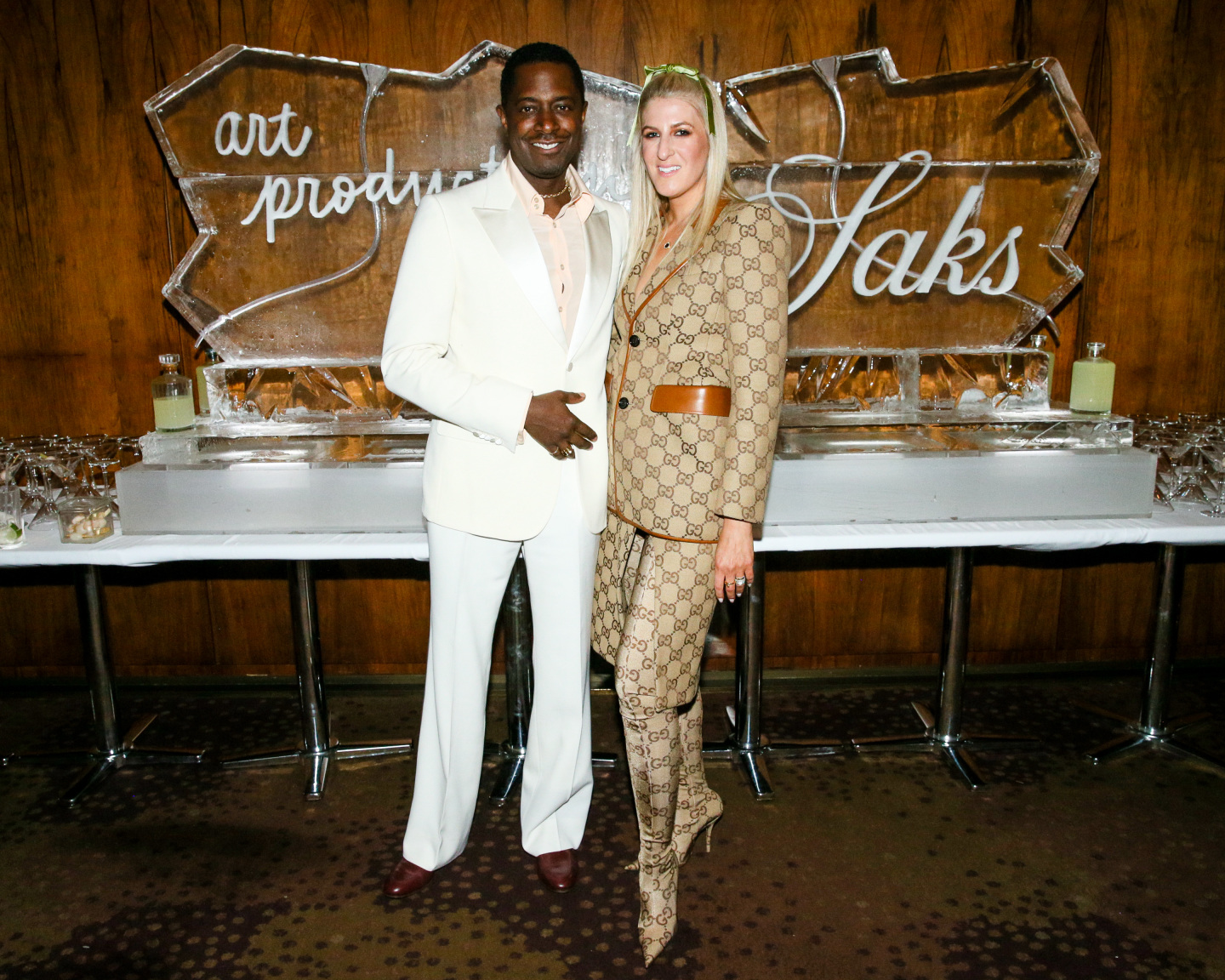 two people standing