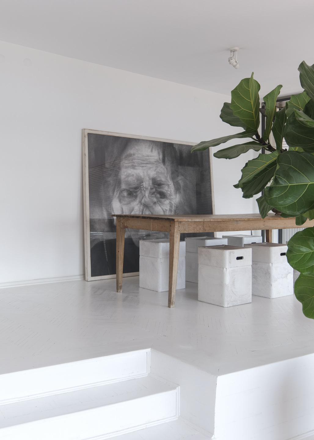 Large photo in the common area of a home.