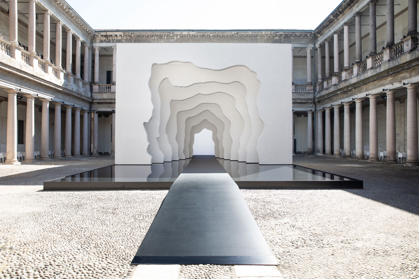 installation in palace courtyard