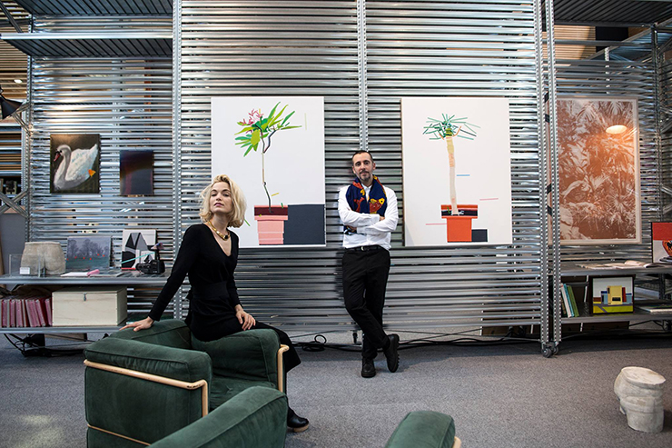 Benjamin Derouillon and Gallery Director Stéphanie Darmon.