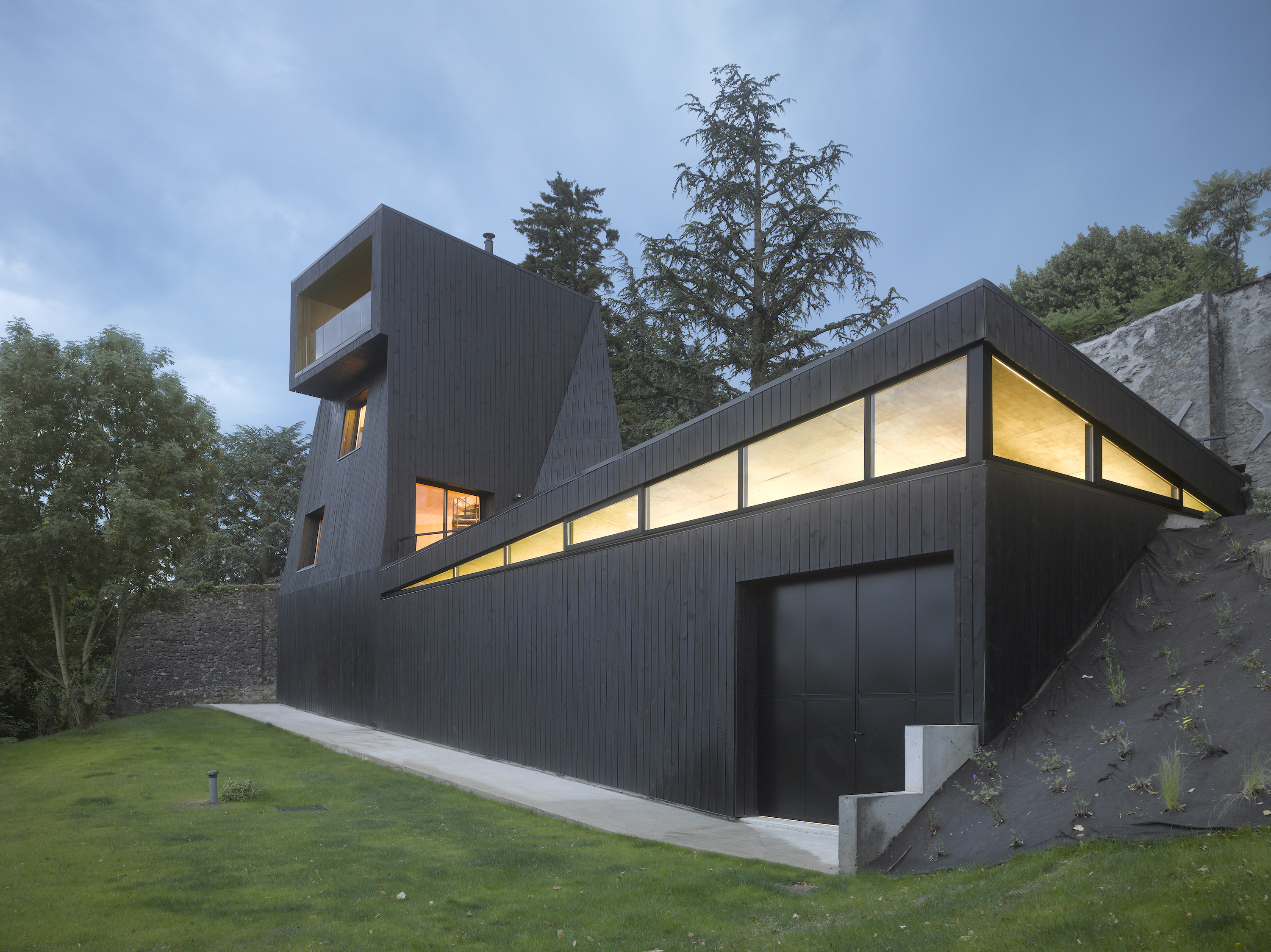 The Saint-Ange residence in Seyssins, France was completed in 2015. Photo by Roland Halbe.