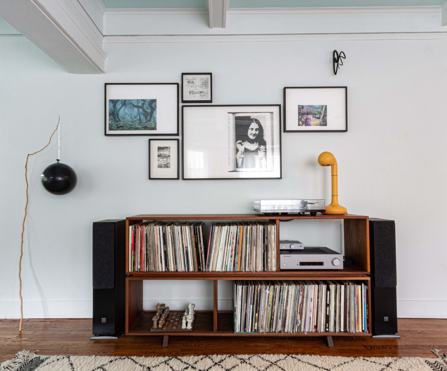 Artworks hanging on the wall of a home.