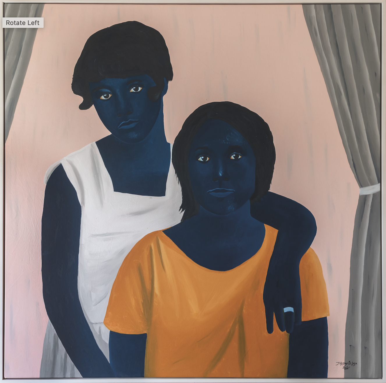 painting of two figures hugging