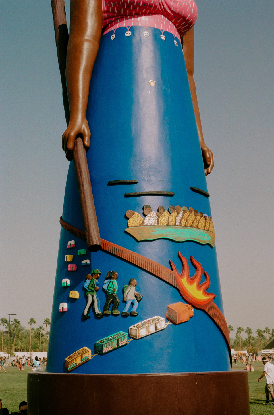 woman with horns sculpture
