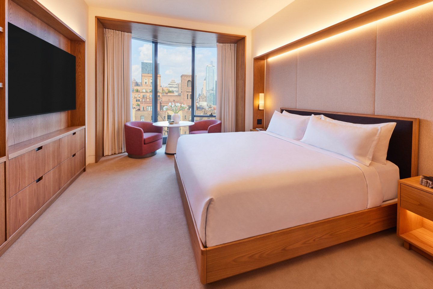 A king suite at a hotel.