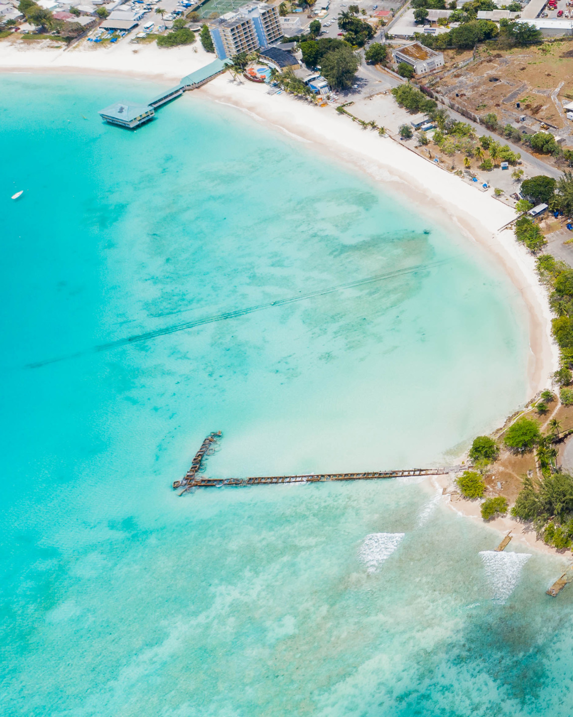 bird-eye view of beach