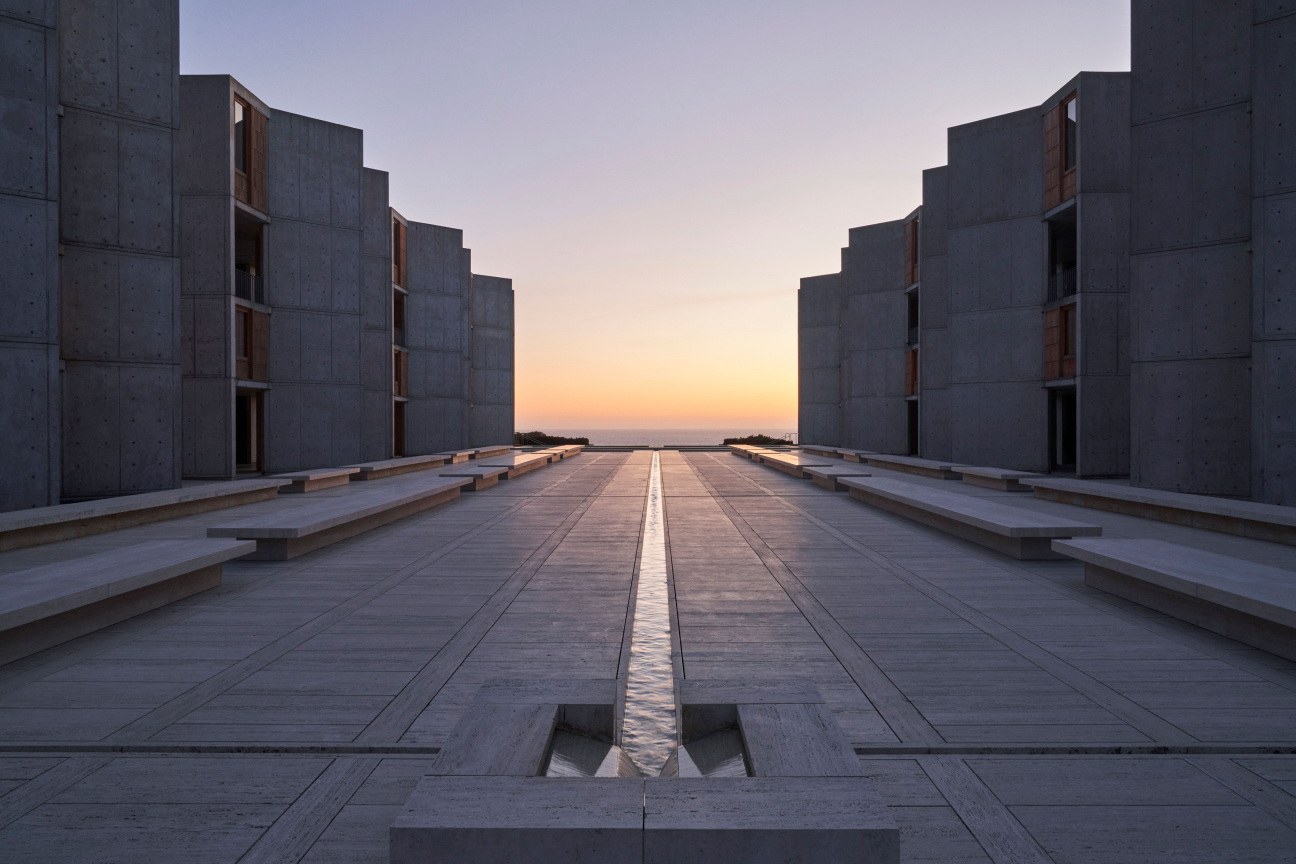 sunset at the salk institute