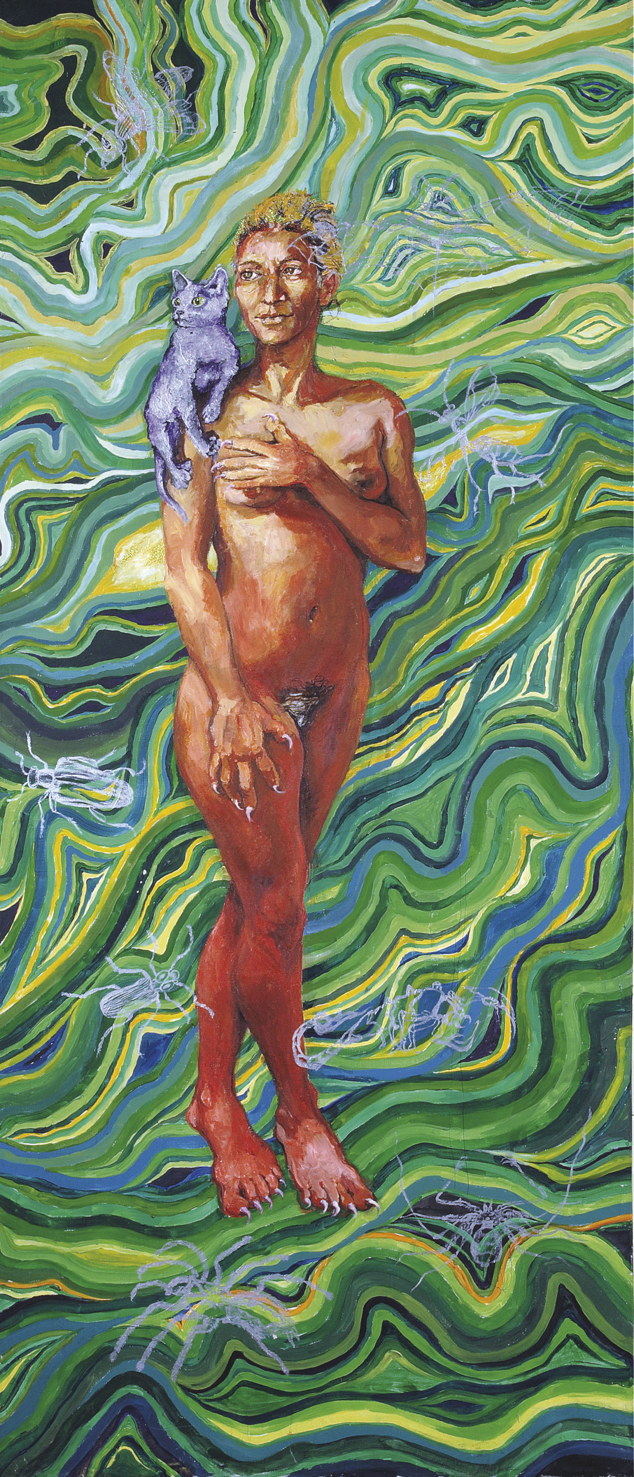 La Verito, Alejandra Fenochio, acrylic on canvas, 89 x 37 inches, 1994. Image courtesy the artist and Nora Fisch. Photograph by Adrian Rocha Novoa.