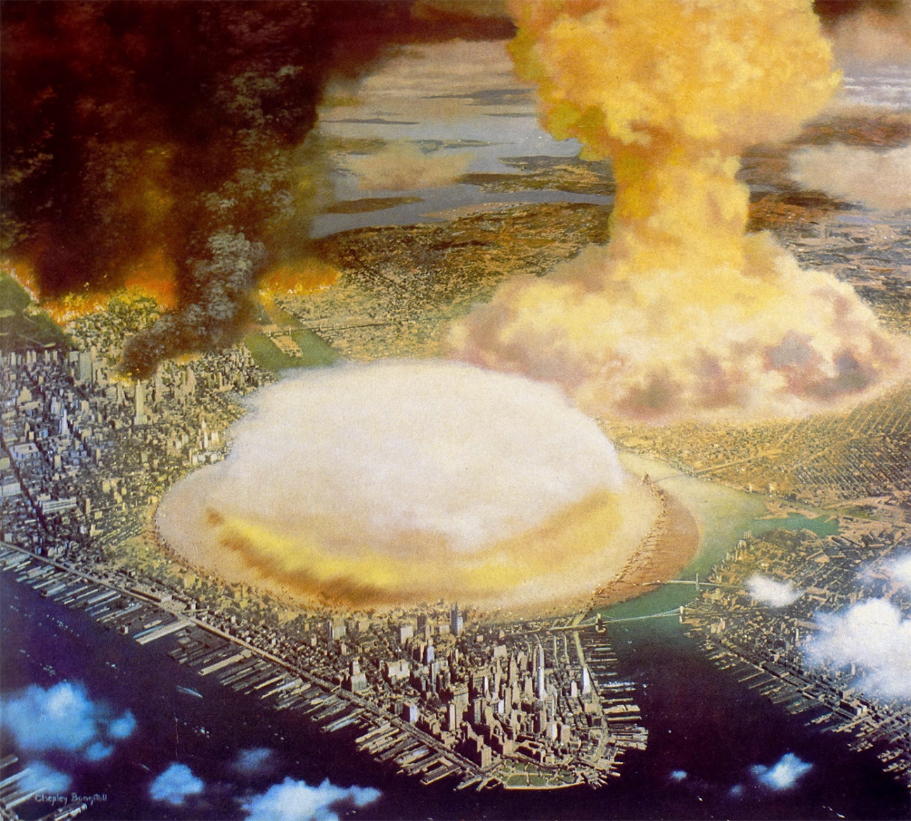 chesley-bonestell-atomic-bombing