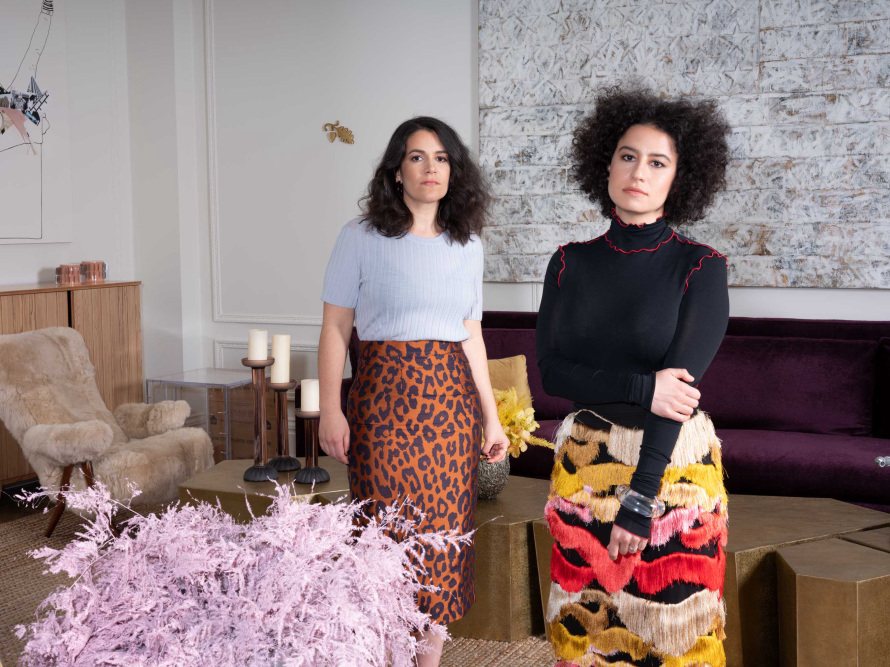 two women in art home