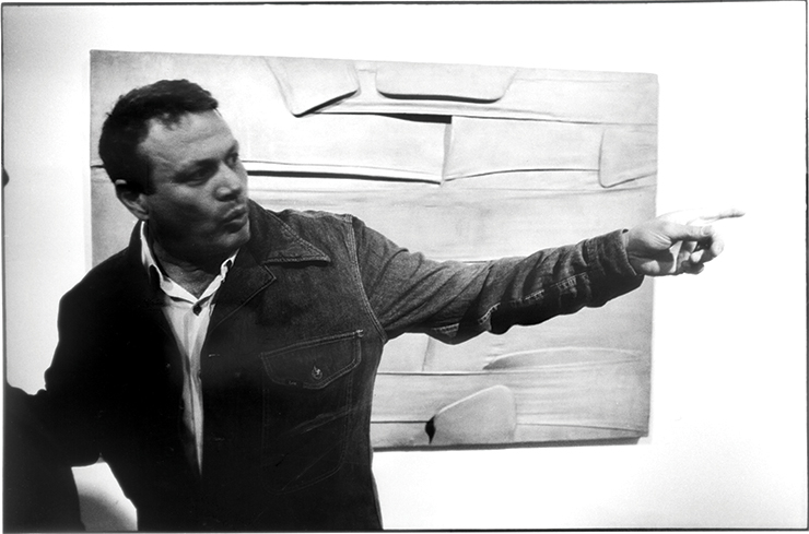 Salvatore Scarpitta at Galleria Tartaruga in Rome, 1976. Photo by Salvatore Piermarini.