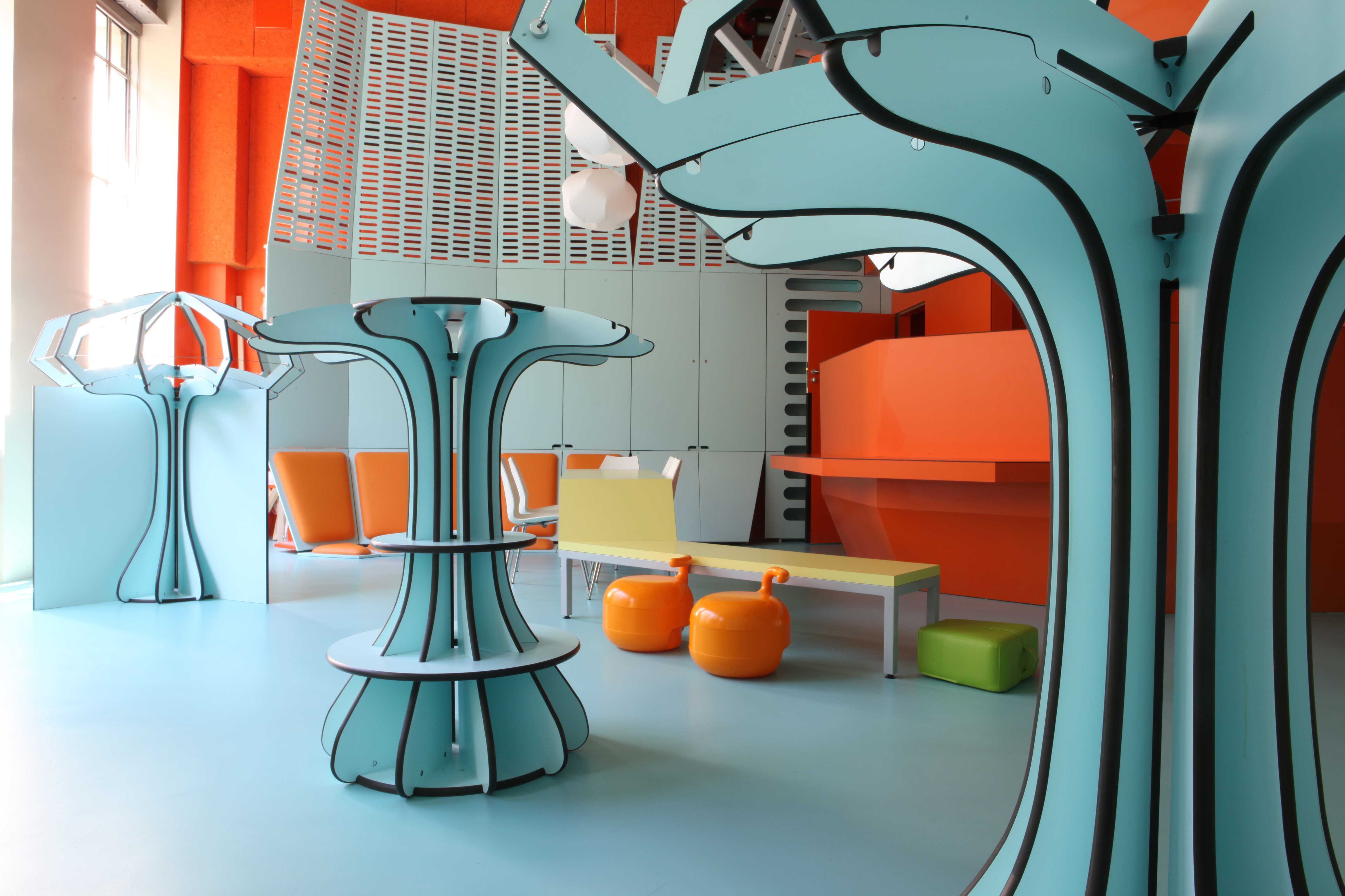 The interior of La Maison des Petits (House for the Little Ones) in Paris, designed by Crasset.