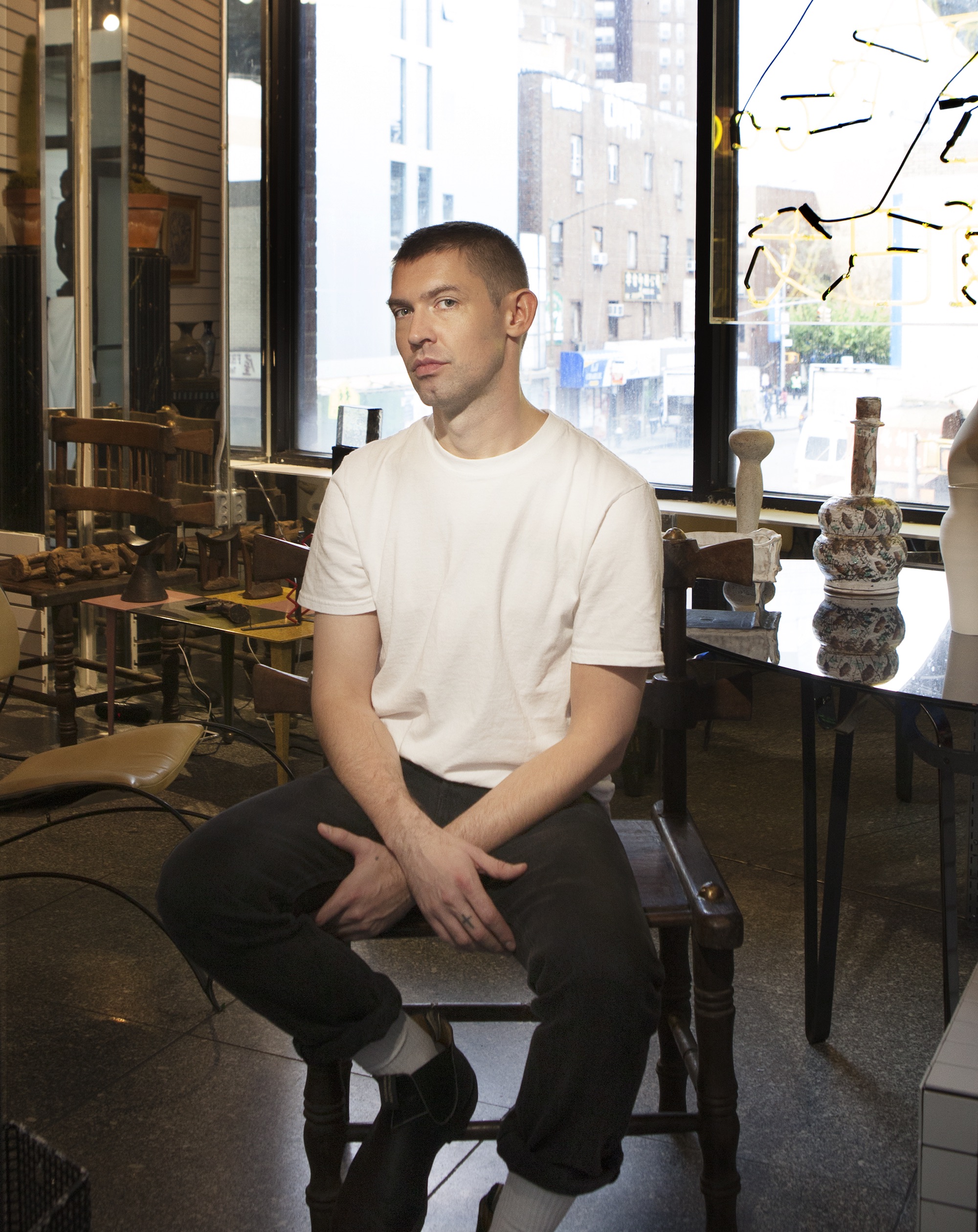 Michael Bargo in his shop. 