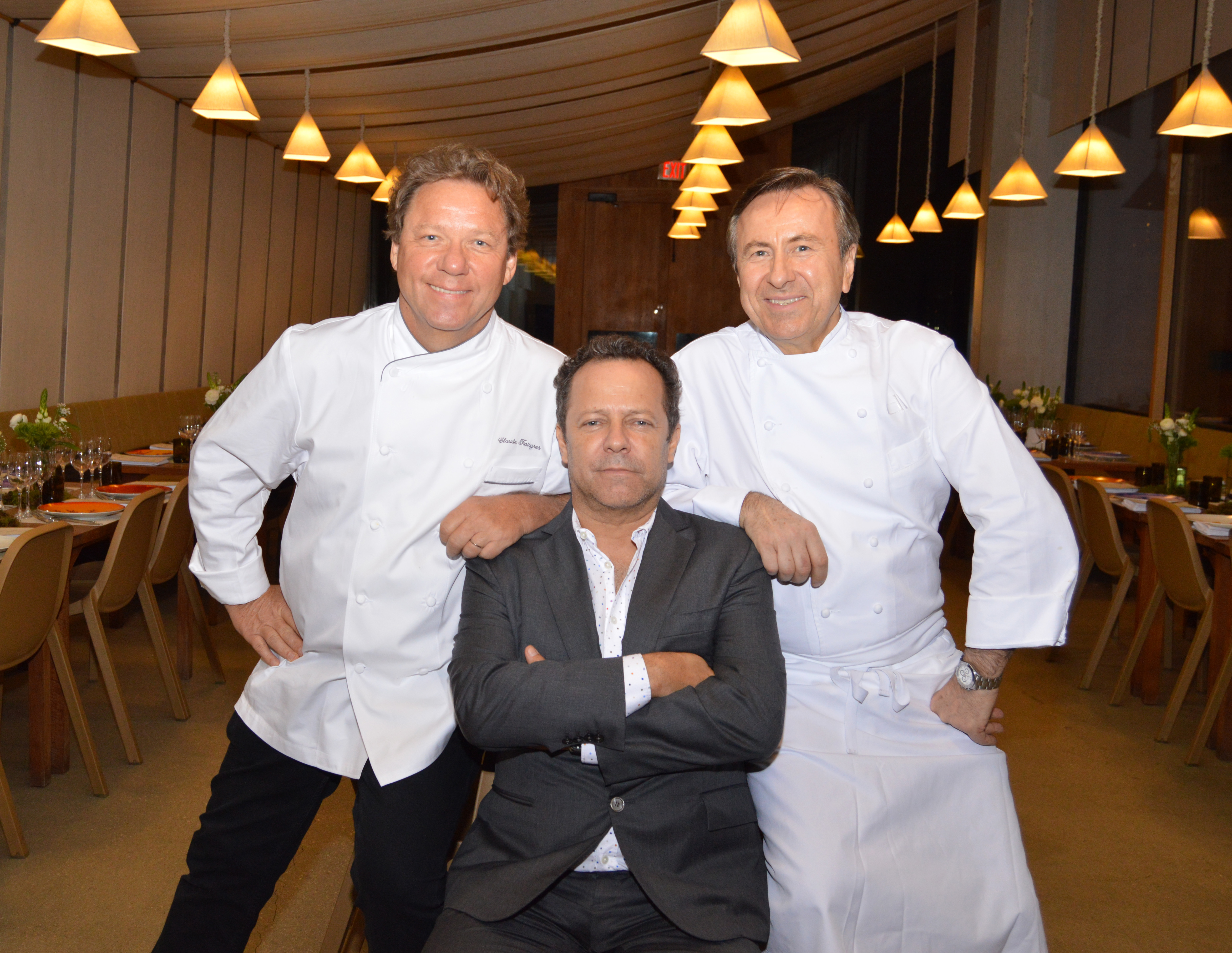 Claude Troisgros, Vik Muniz and Daniel Boulud