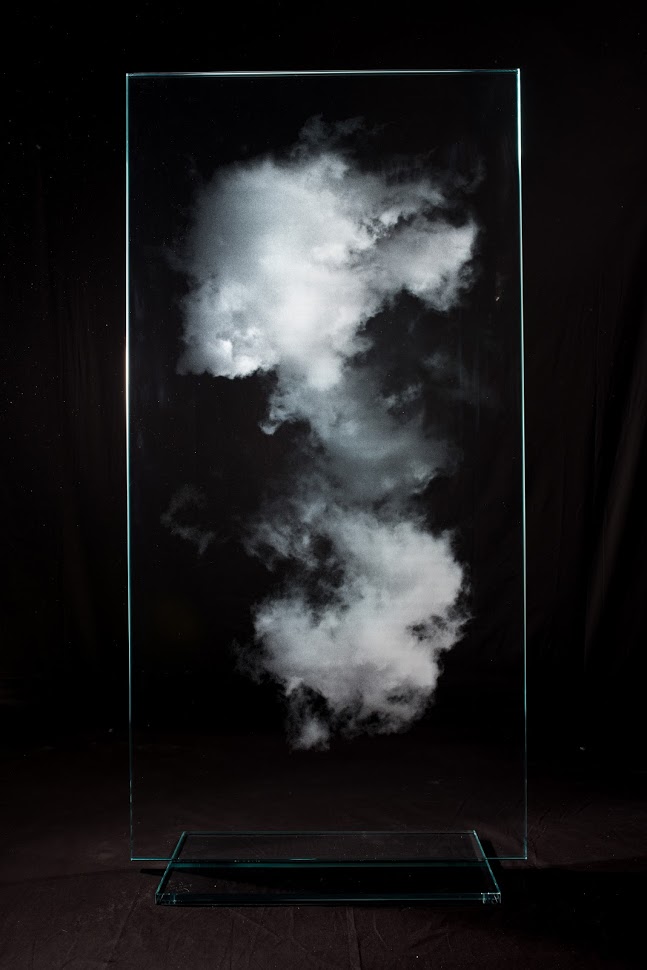 <em>Kumo (Cloud) 60.30.2</em>, 2017.” width=”647″ height=”970″><figcaption><em>Kumo (Cloud) 60.30.2</em>, 2017.</figcaption></figure>
</p><p>Japanese-Russian-American artist Miya Ando has two site-specific works on view at the Noguchi Museum, <em>Haku-Un (White Cloud) 4.8.1 </em>and <em>Haku-Un (White Cloud) 3.3.1</em>. The suspended plate-glass pieces showing etched clouds can be found in the indoor-outdoor sculpture garden at the museum beginning April 25. <em>Cultured</em> sat down with the artist to talk about her fascination with processes and transforming materials.</p><p><figure class=