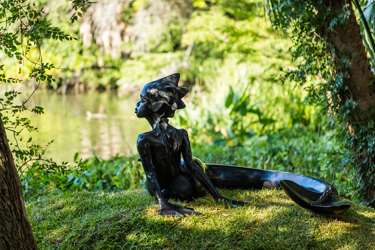 Wangechi Mutu's Water Woman, 2017. Courtesy The Contemporary Austin. 