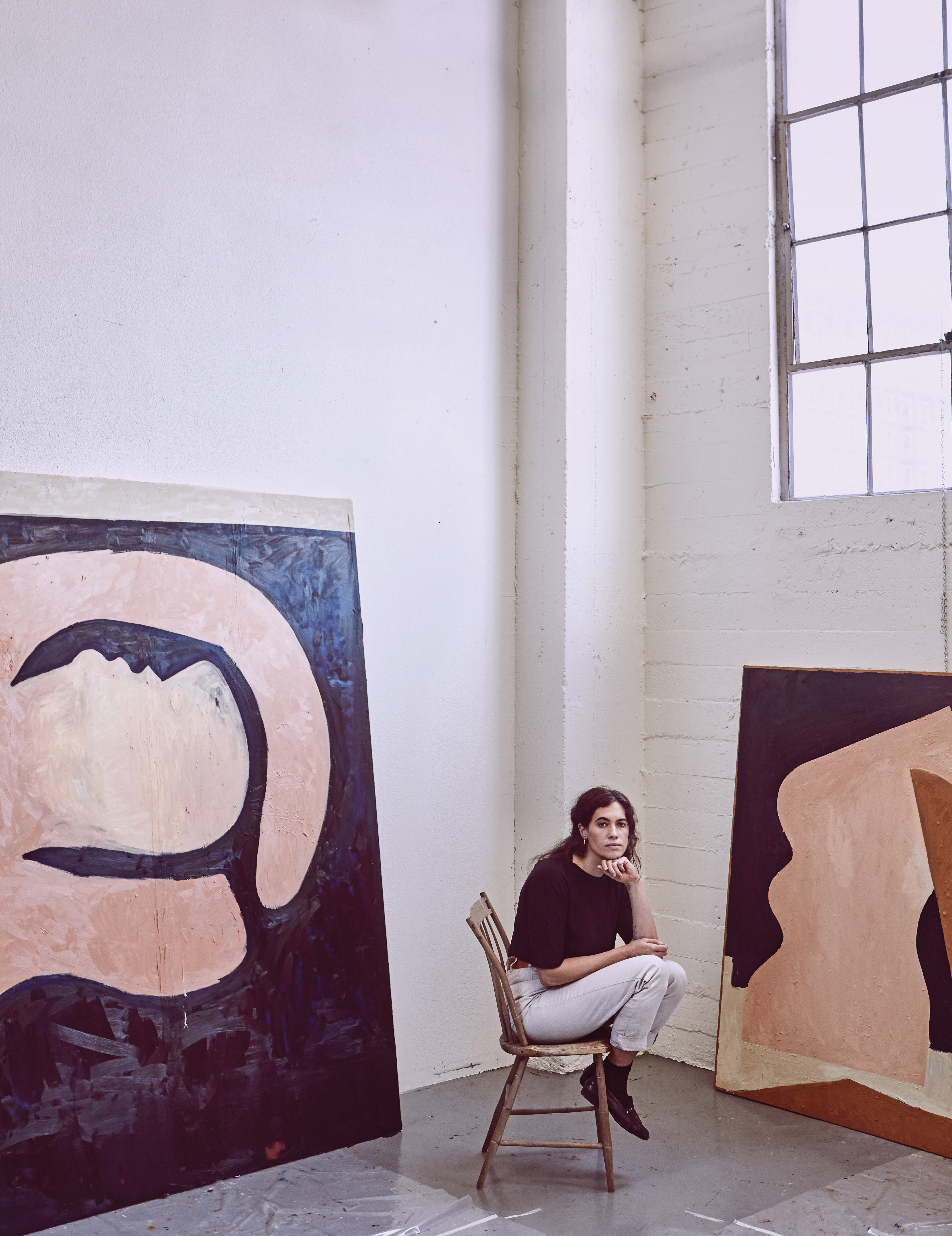 LA native Mattea Perrotta brings references from her global sojourns to her minimalist canvases.