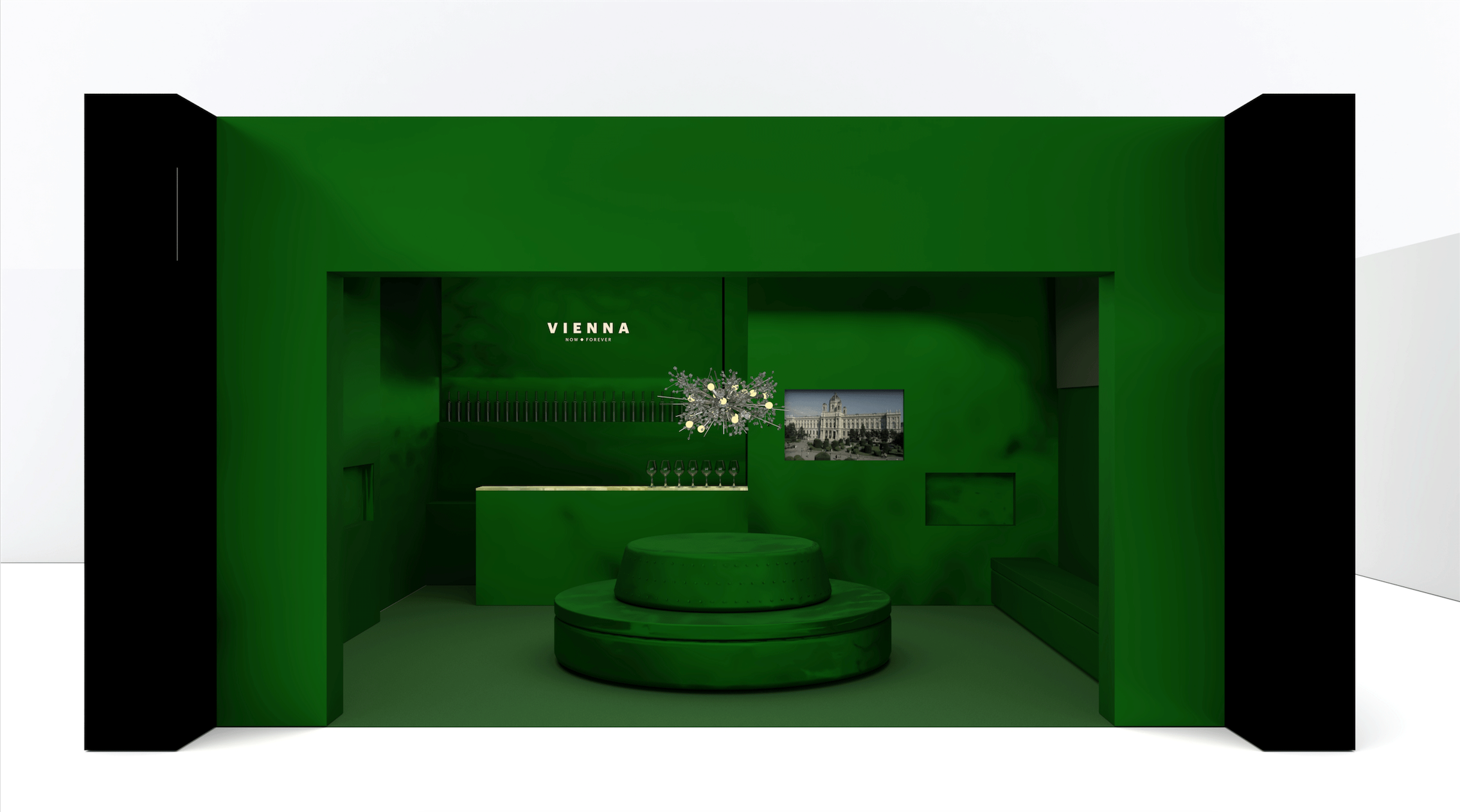 Grüne Lounge.