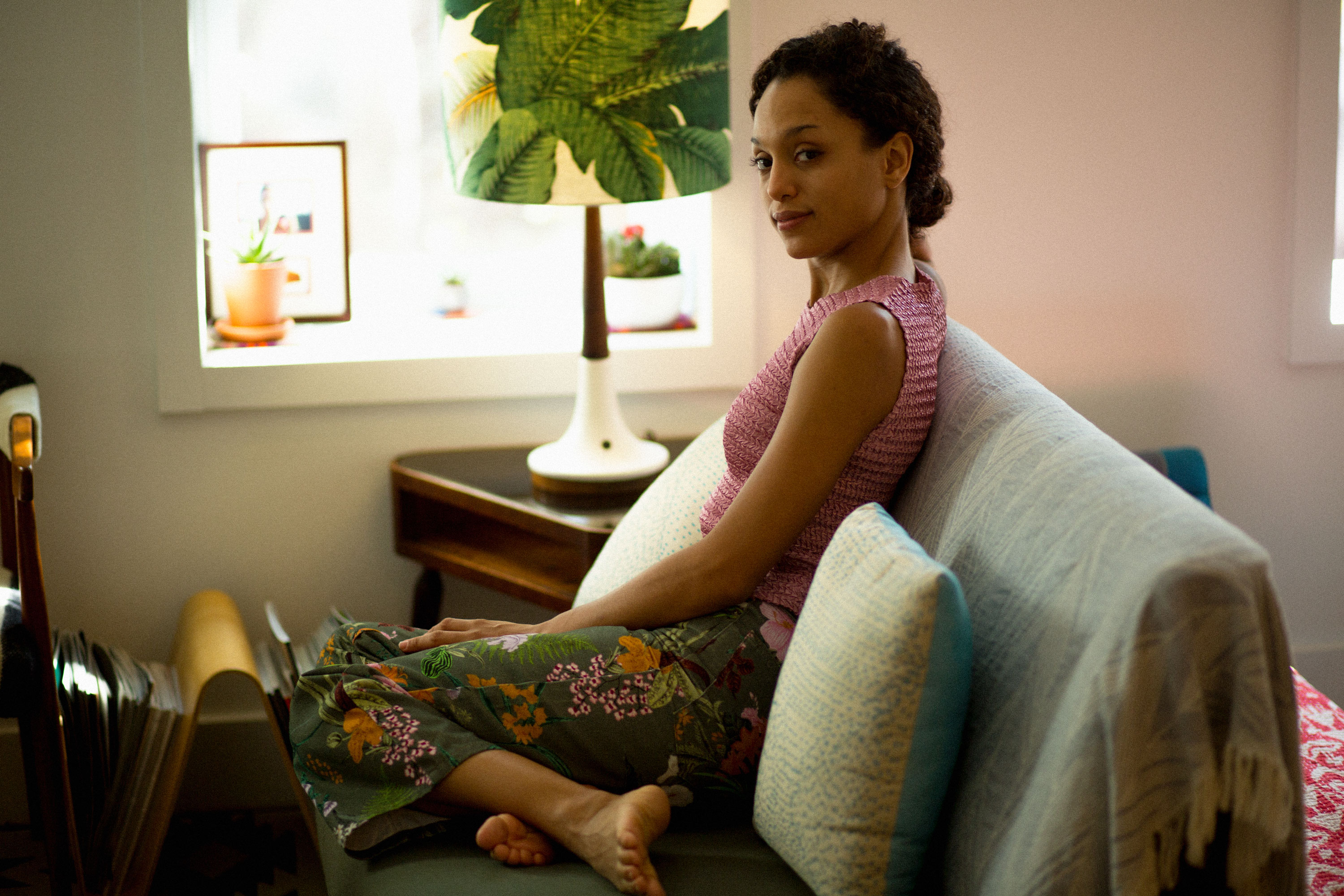 Curator Legacy Russell in her Brooklyn townhouse, 2018.