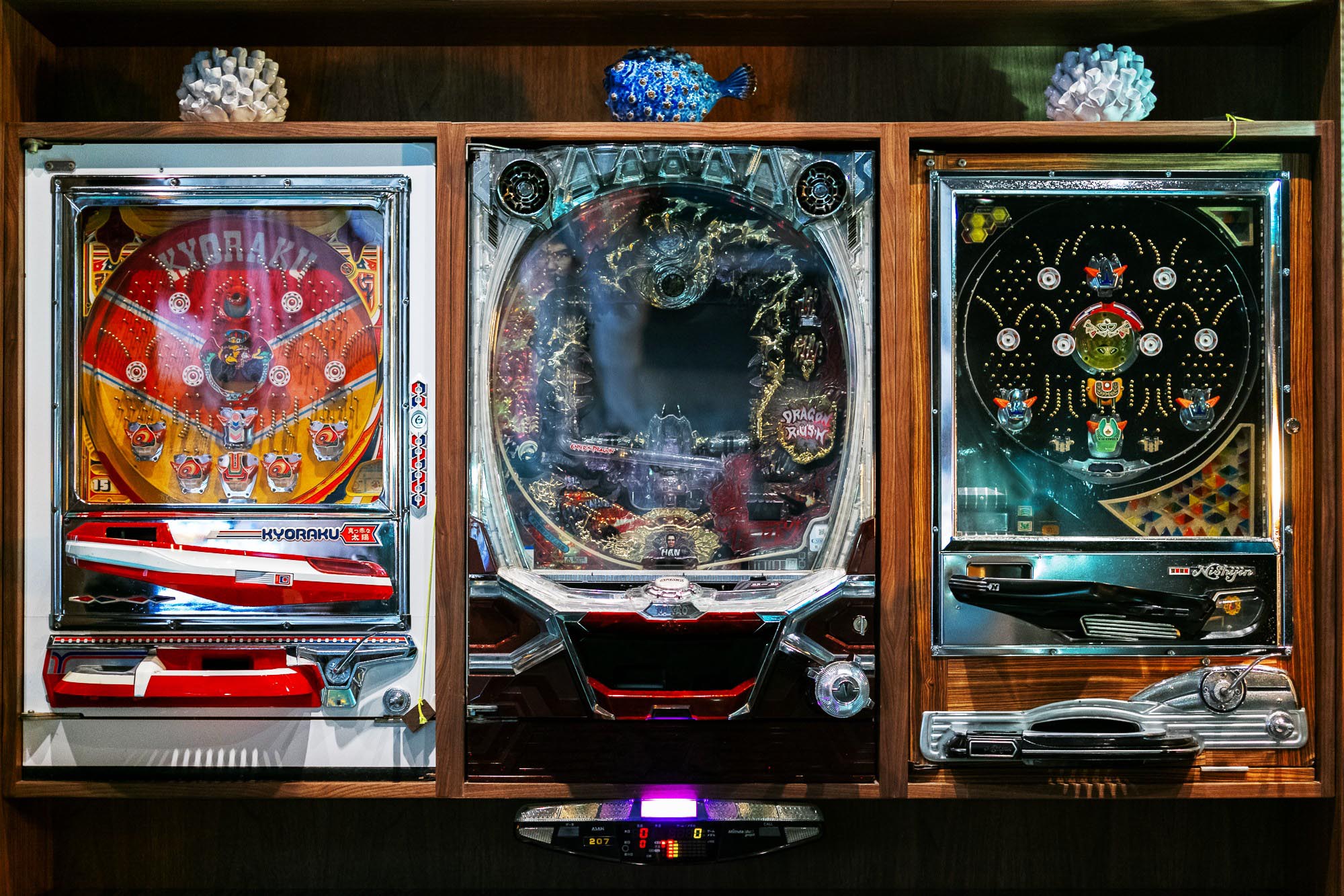 Vintage Japanese pachinko machines at Ama, Kaido's hidden speakeasy