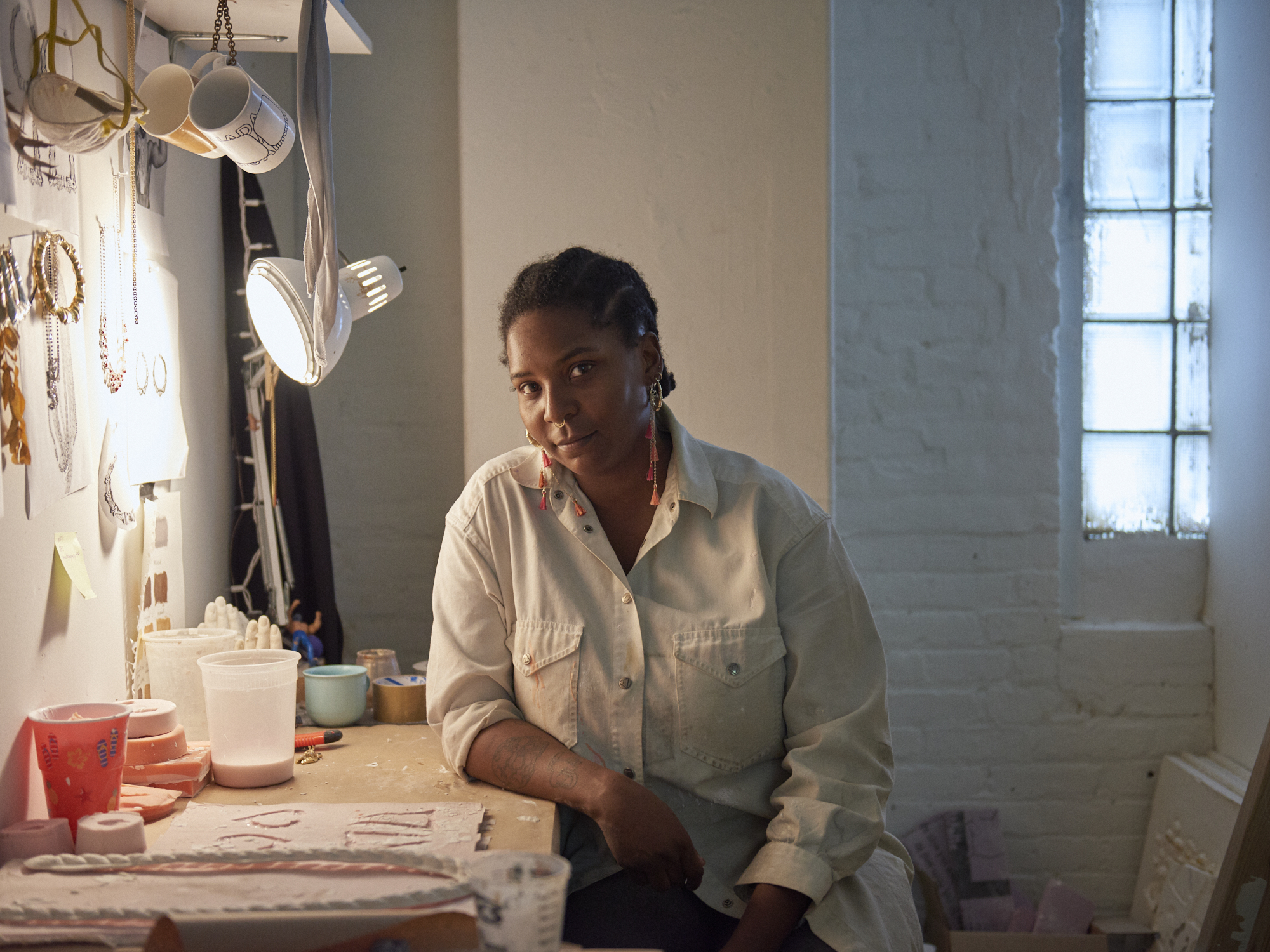 LaKela Brown in her studio.