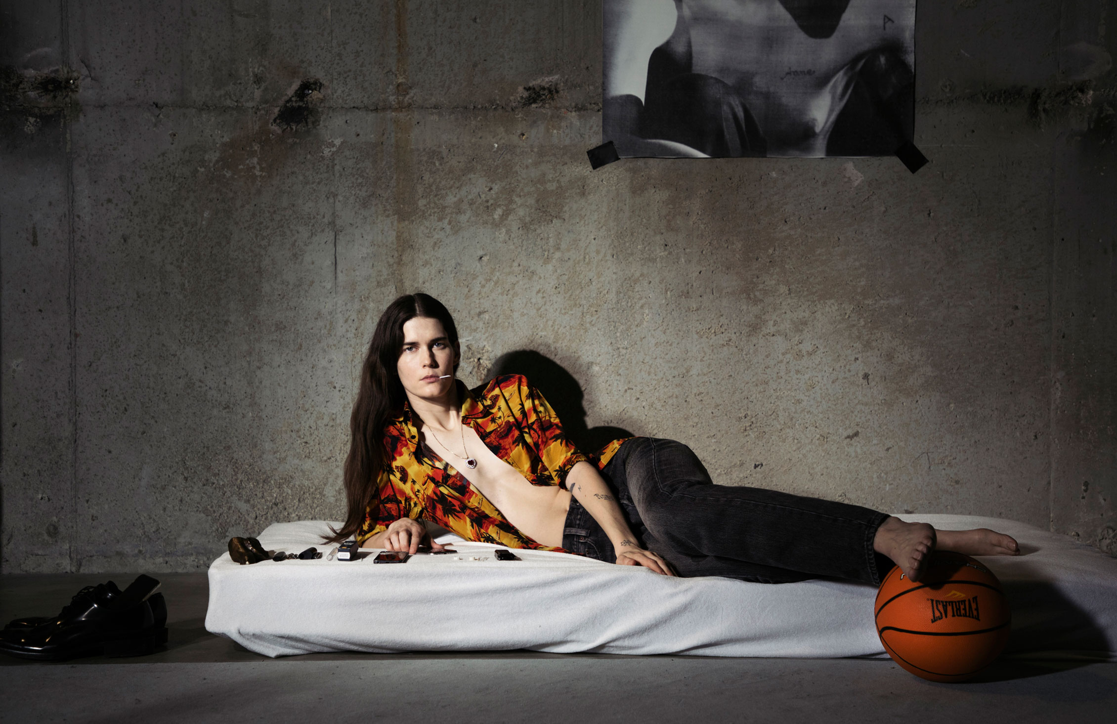 Eliza Douglas in rehearsal for BMW Tate Live Exhibition: Anne Imhof: Sex at Tate Modern 2019.  