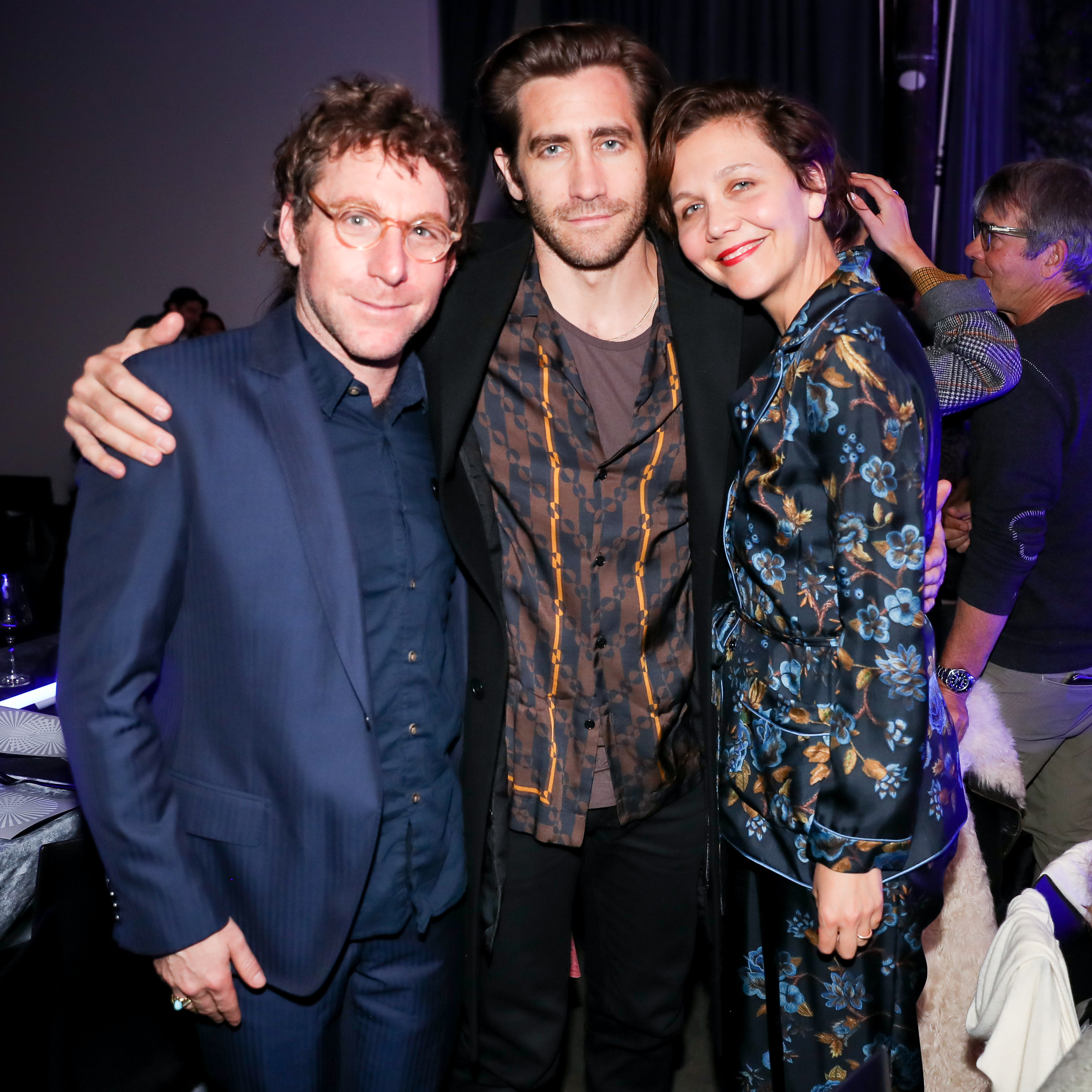 Dustin Yellin, Jake Gyllenhaal and Maggie Gyllenhaal. Photography by BFA.com