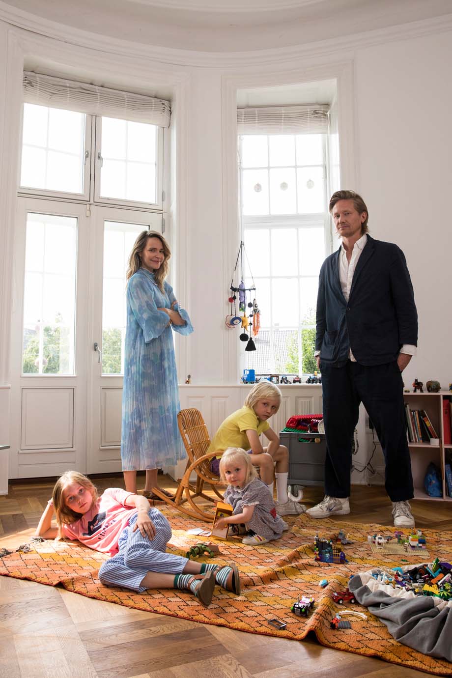 Ganni Creative Director Ditte Reffstrup and CEO Nicolaj Reffstrup at home left: the brand’s New York location.