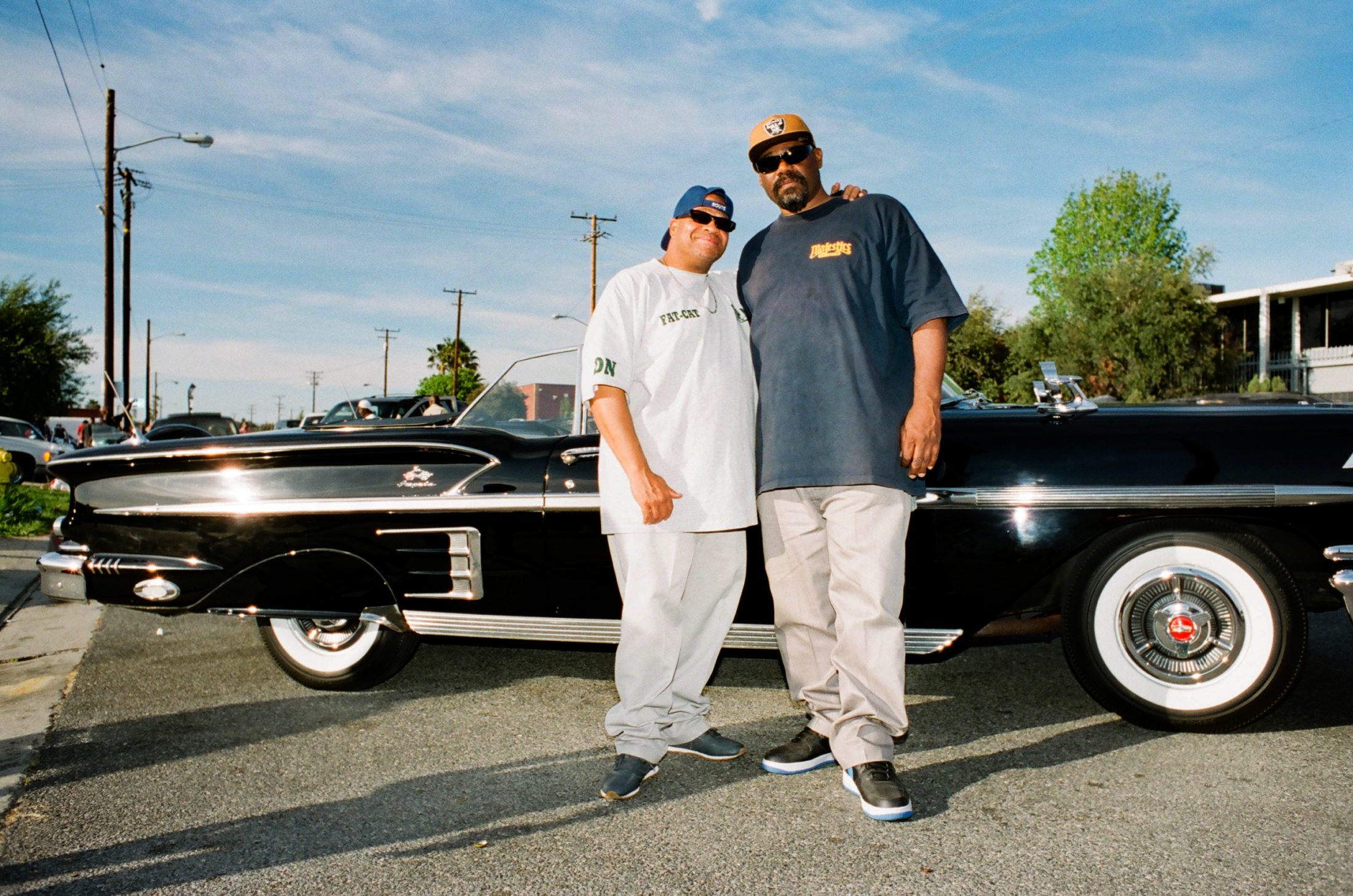 Fat Cat of JUS DIP N Car Club and Majestics Car Club member on Broadway