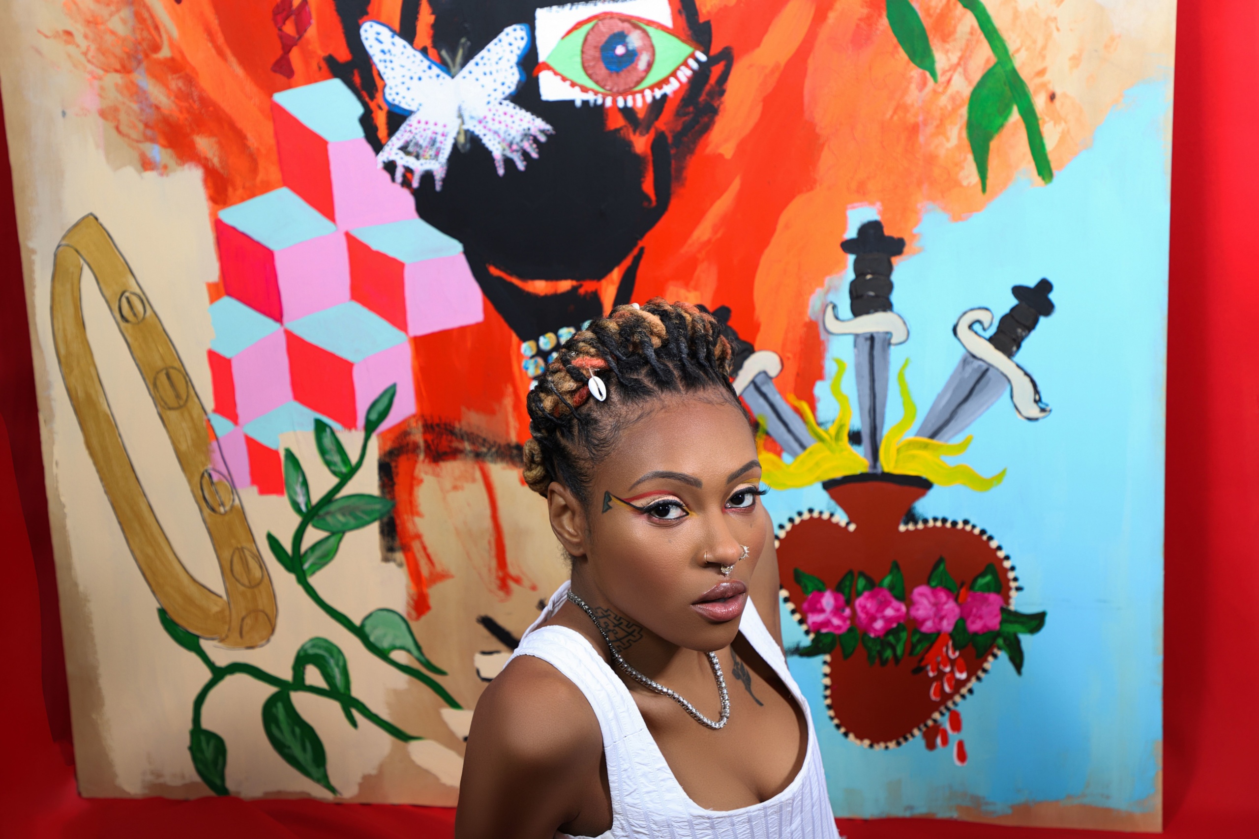 Artist Brittany Byrd in her studio.