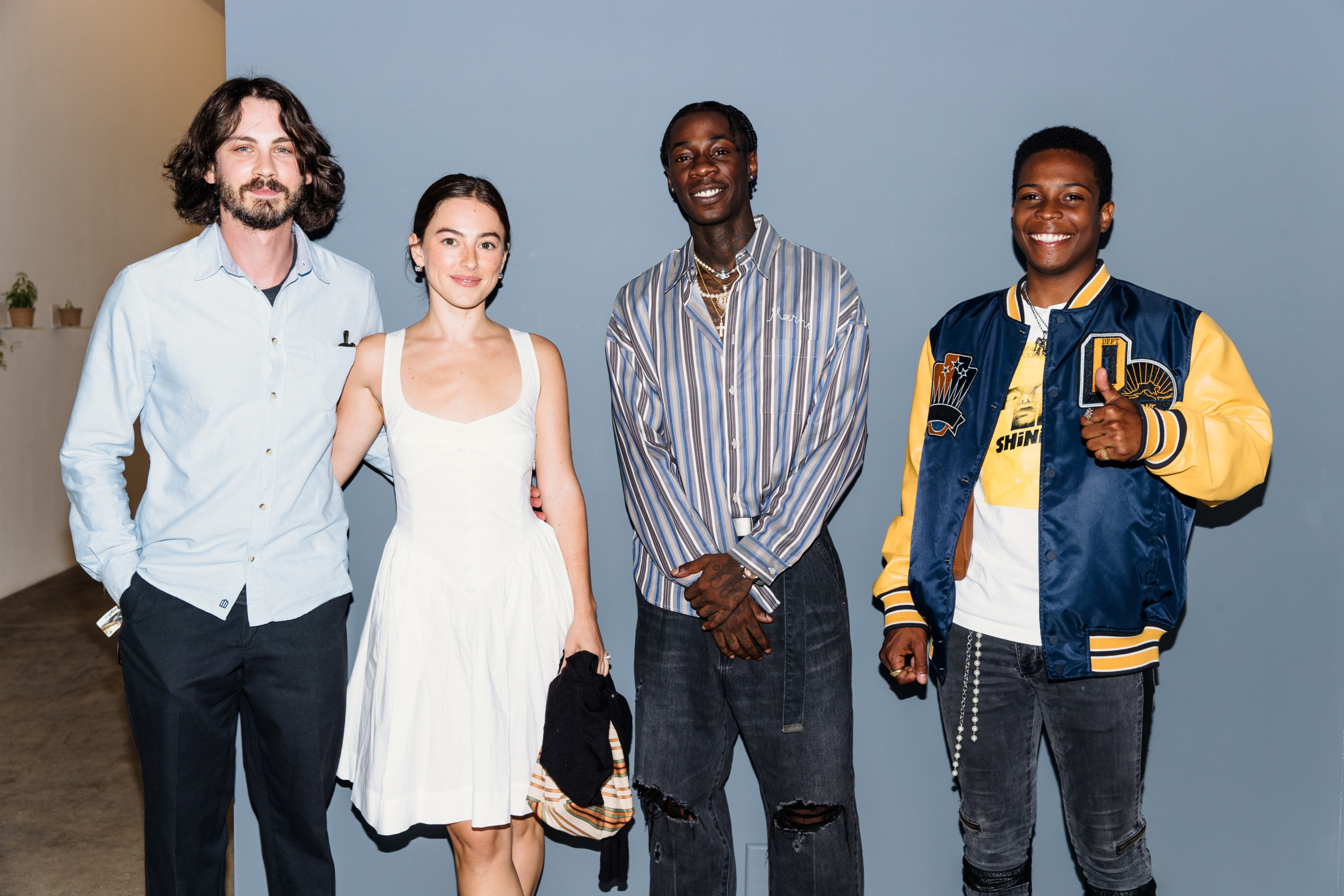 Logan Lerman, Ana Corrigan, Nicholas Slick Stewart and DanteThePoet. All photography by Zack Whitford/BFA.