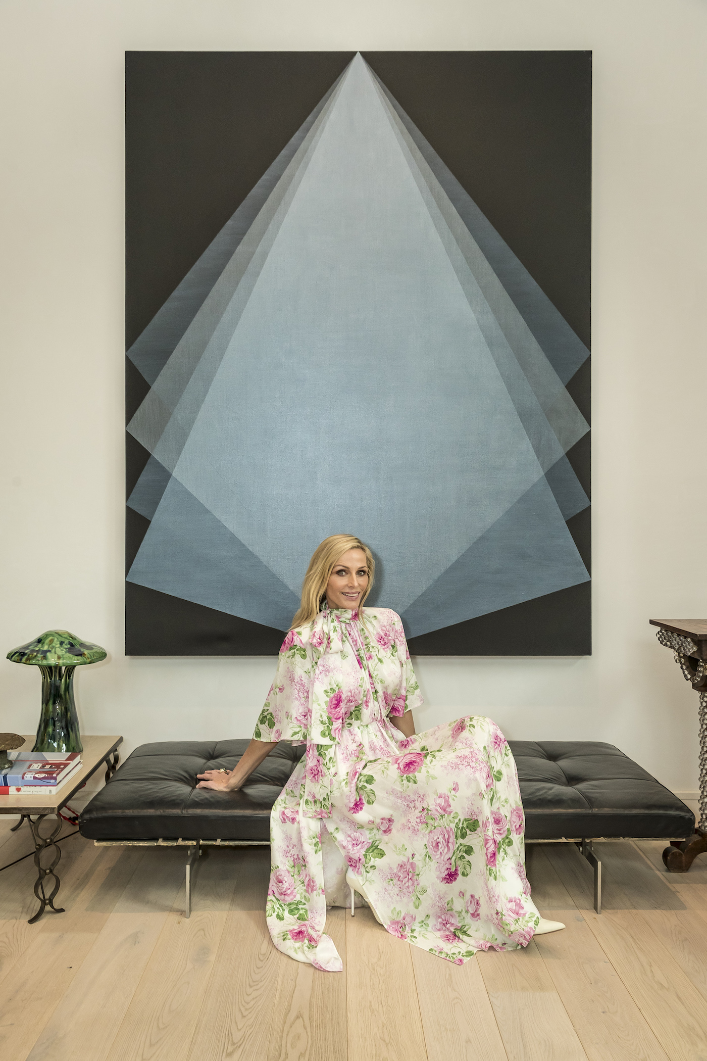 Jamie Tisch in front of a work by Gonzalo Lebrija. All photography courtesy of Jamie Tisch.
